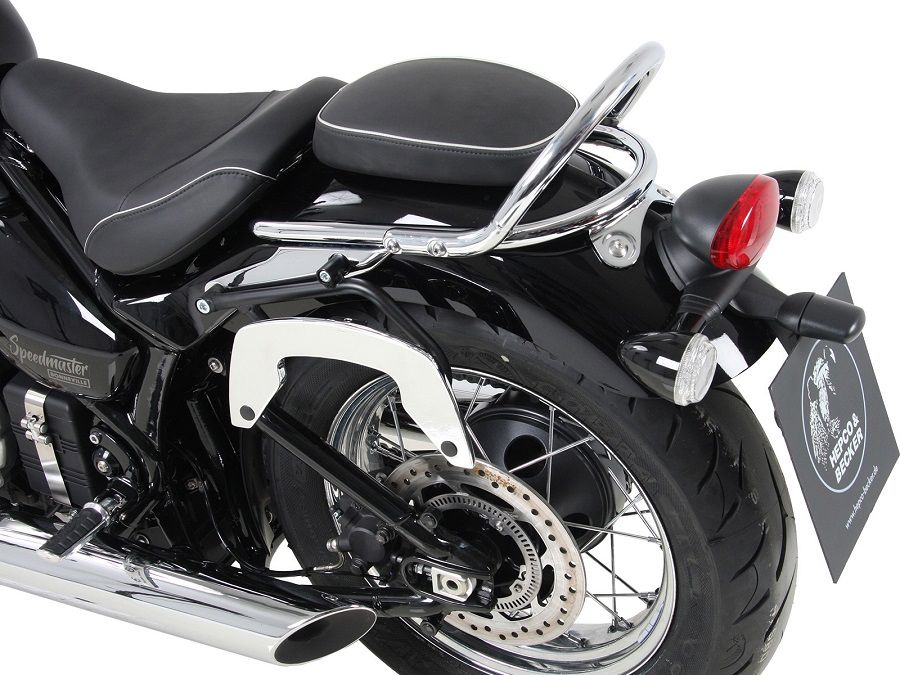 Hepco & Becker C-Bow pannier rack set chrome for Triumph Bonneville Speedmaster from 2018 to 2021