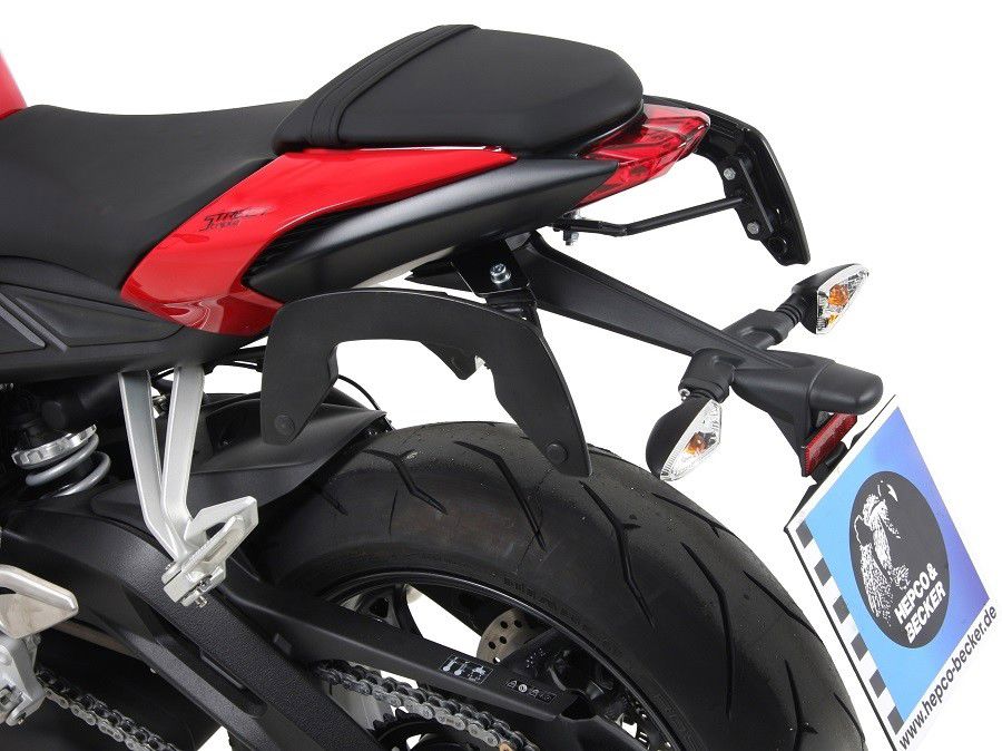 Hepco & Becker C-Bow pannier rack set black for Triumph STREET TRIPLE 765 RS/R/S