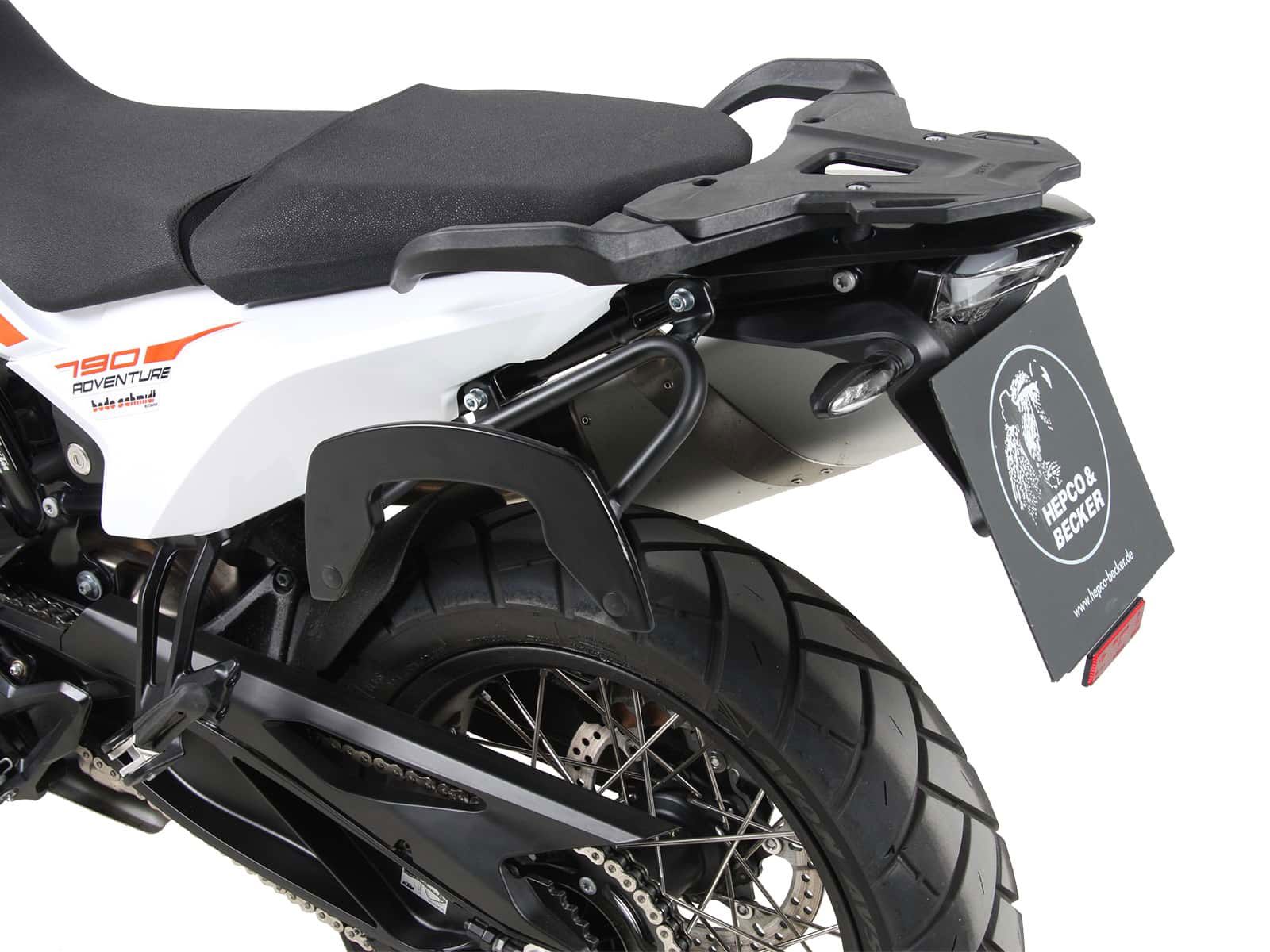 Hepco & Becker C-Bow pannier rack set black for KTM 790 Adventure R from 2019 to 2021