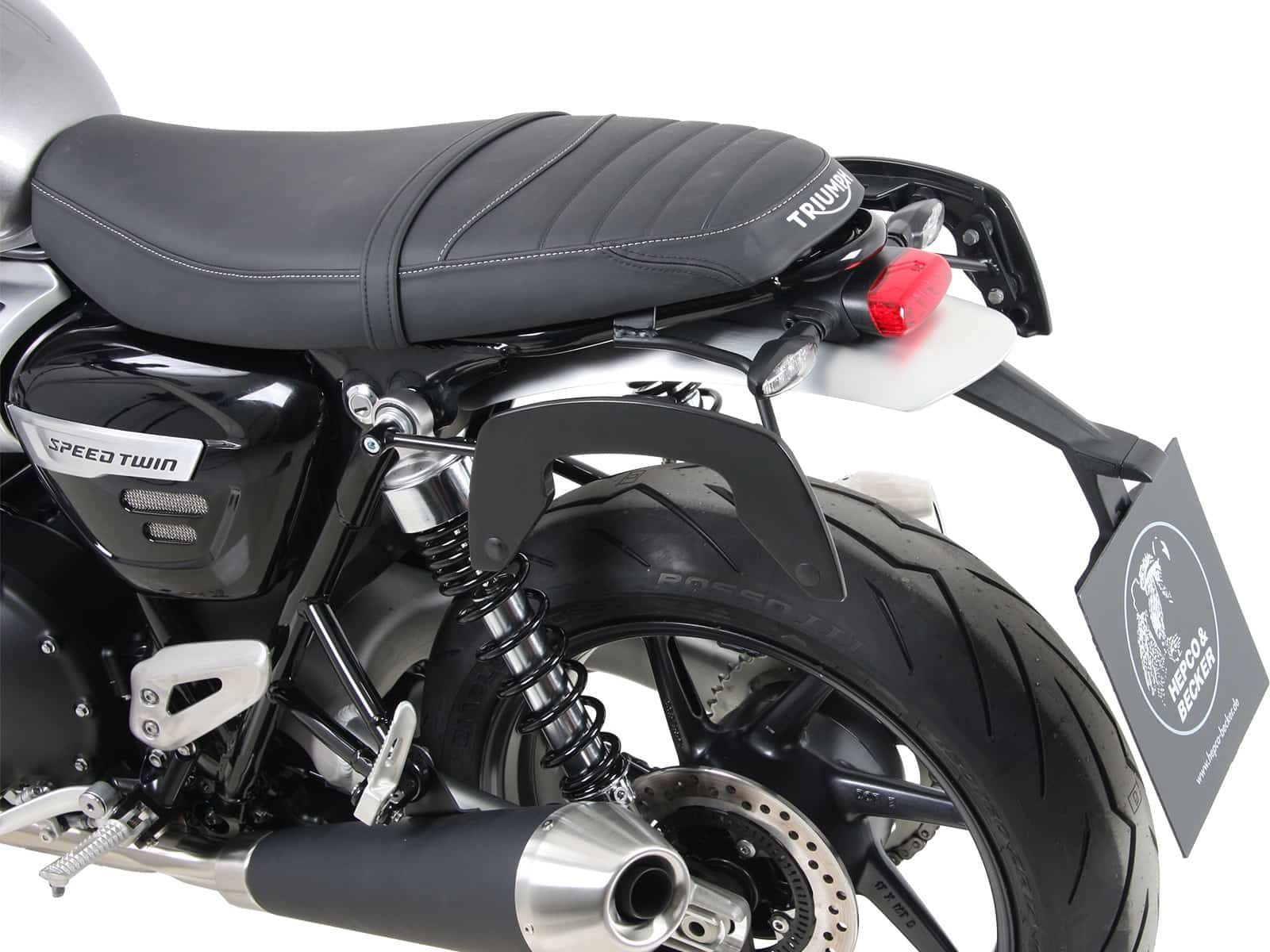Hepco & Becker C-Bow pannier rack set black for Triumph Speed Twin from 2019 to 2020
