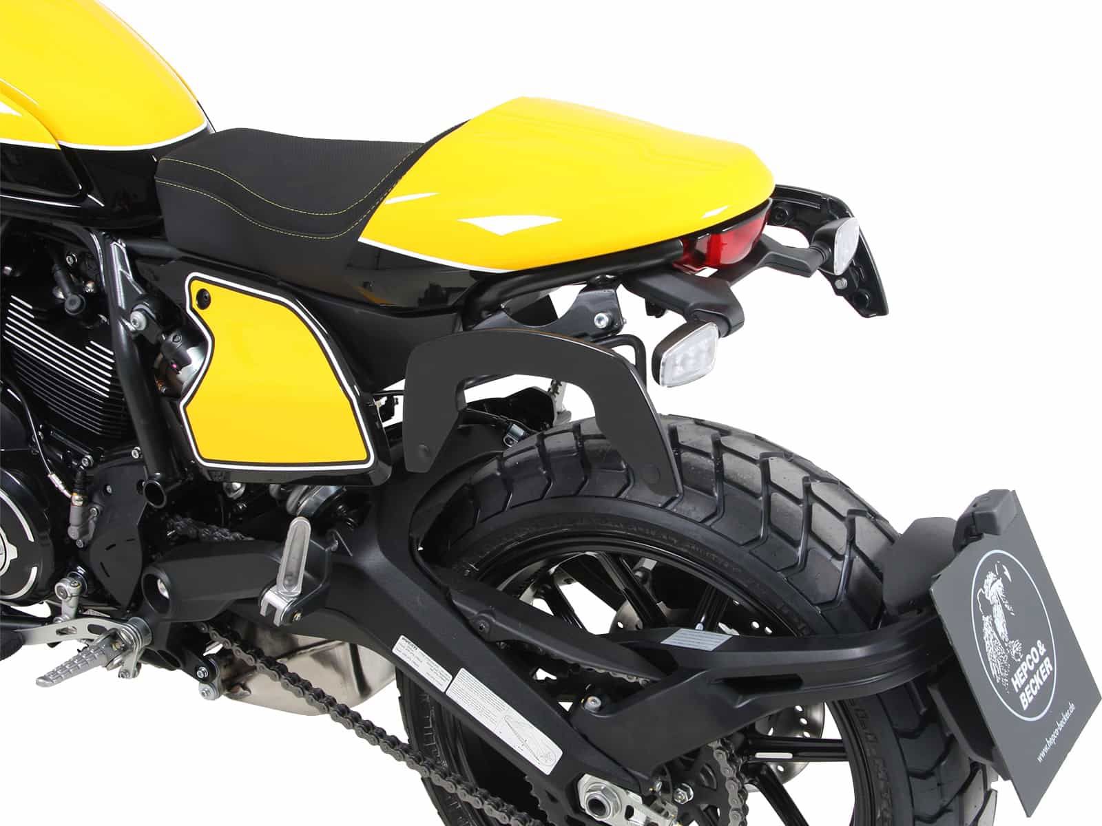 Hepco & Becker C-Bow pannier rack set black for Ducati Scrambler 800 from 2019 to 2022