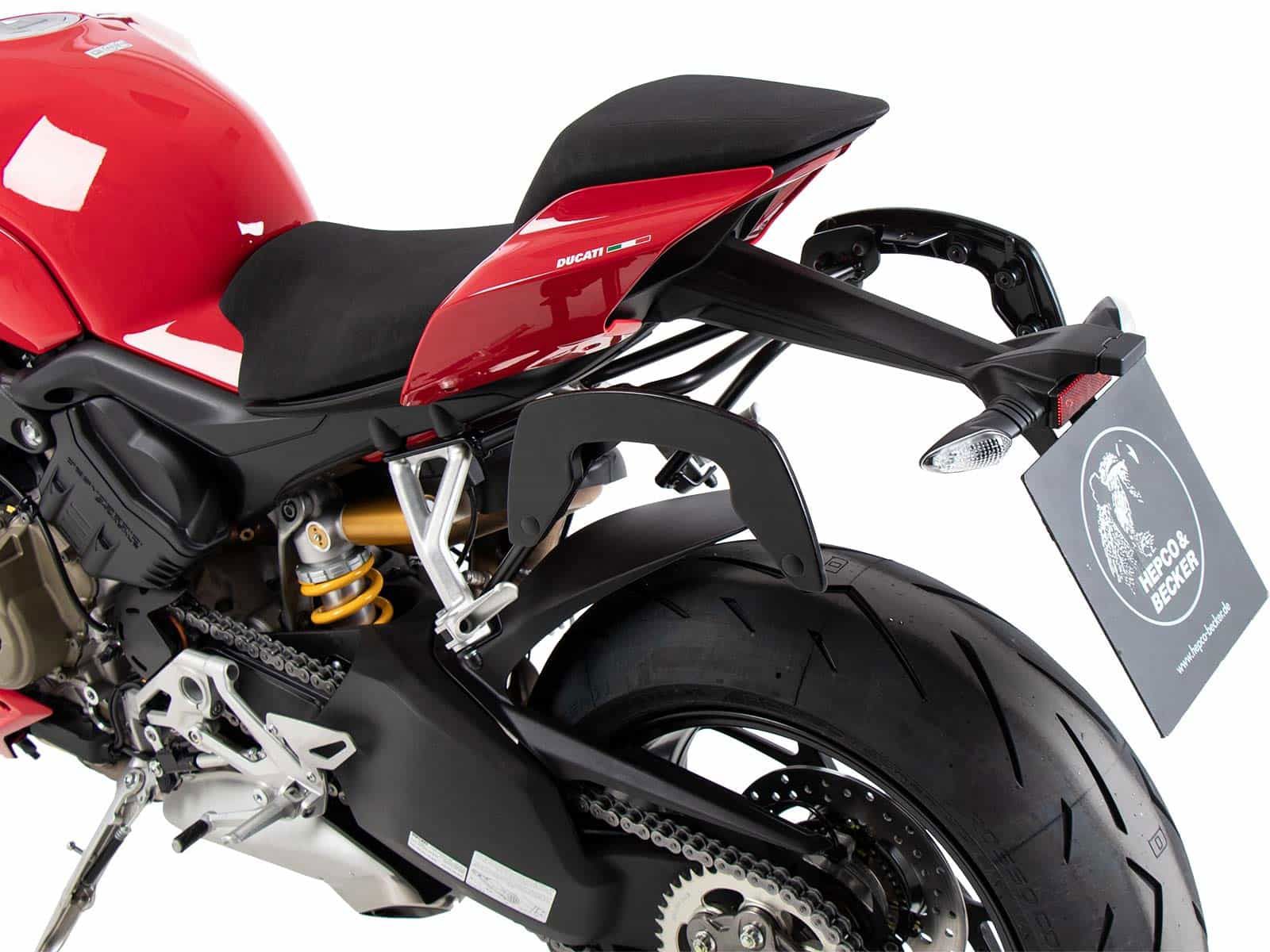 Hepco & Becker C-Bow pannier rack set black for Ducati Streetfighter V4 / S from 2020