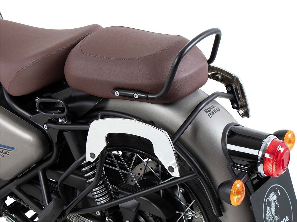 Hepco & Becker C-Bow pannier rack set chrome for Royal Enfield Classic 350 from 2022