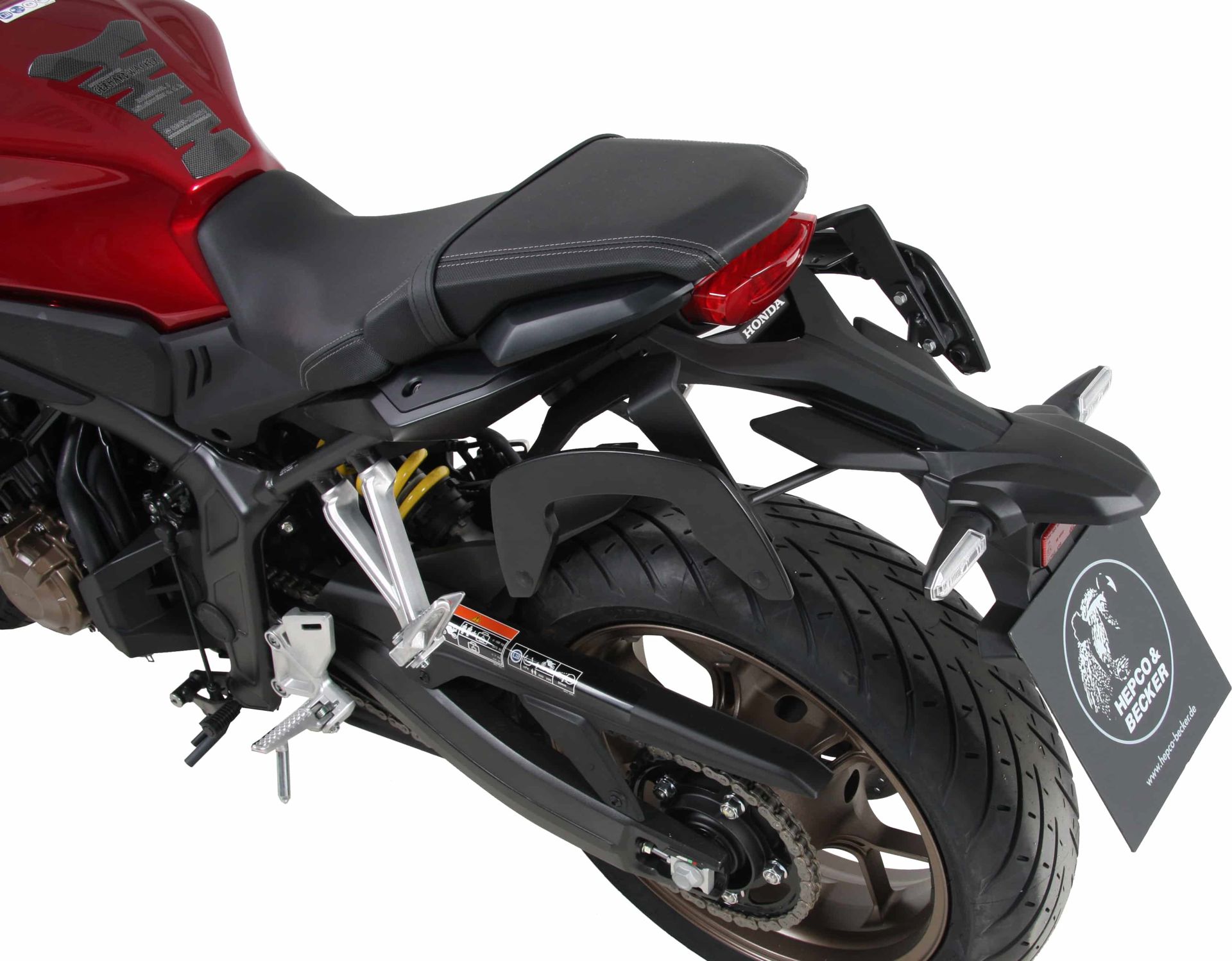 Hepco & Becker C-Bow pannier rack set black for Honda CB650R from 2019 to 2020