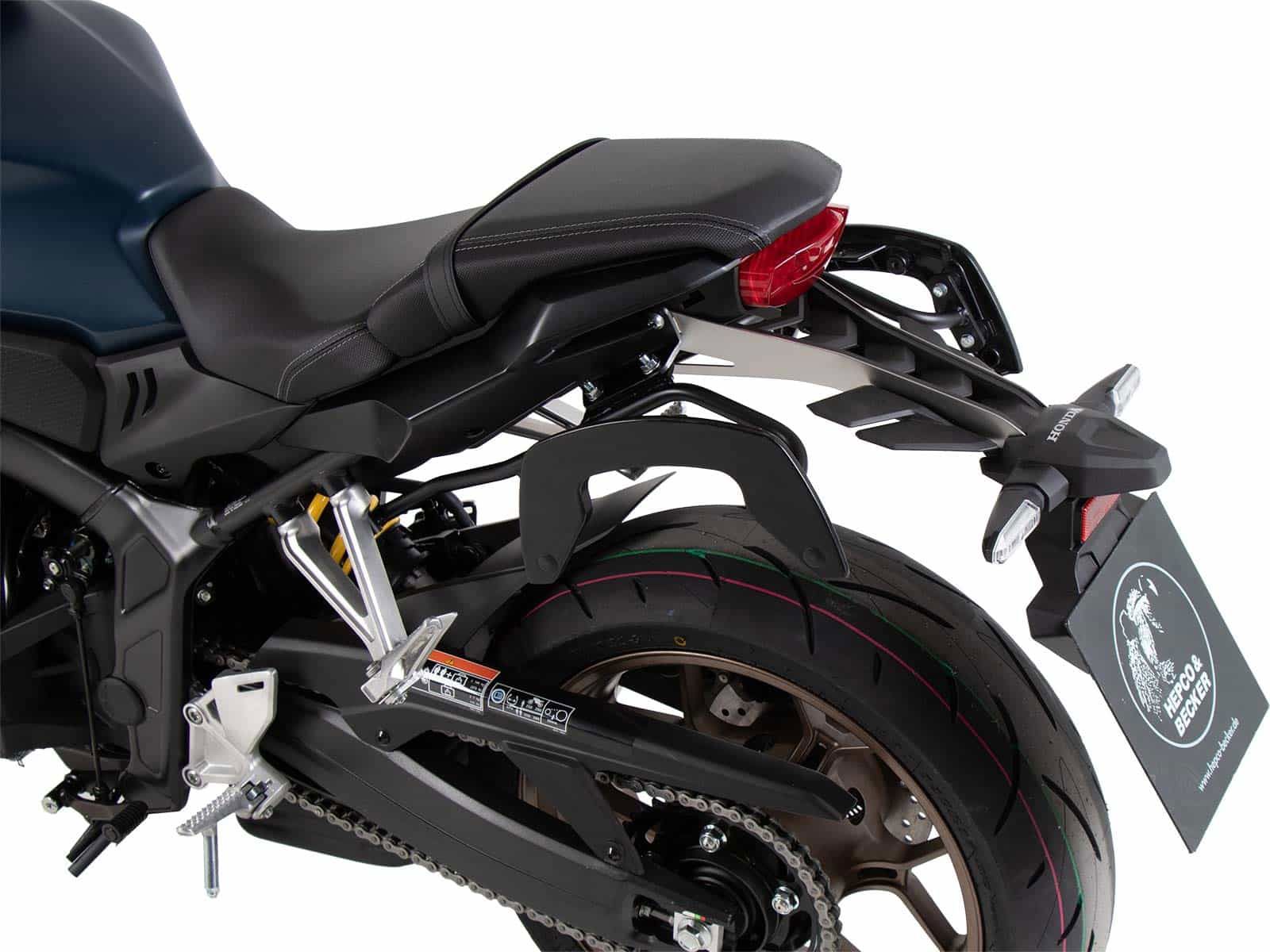 Hepco & Becker C-Bow pannier rack set black for Honda CB650R from 2021