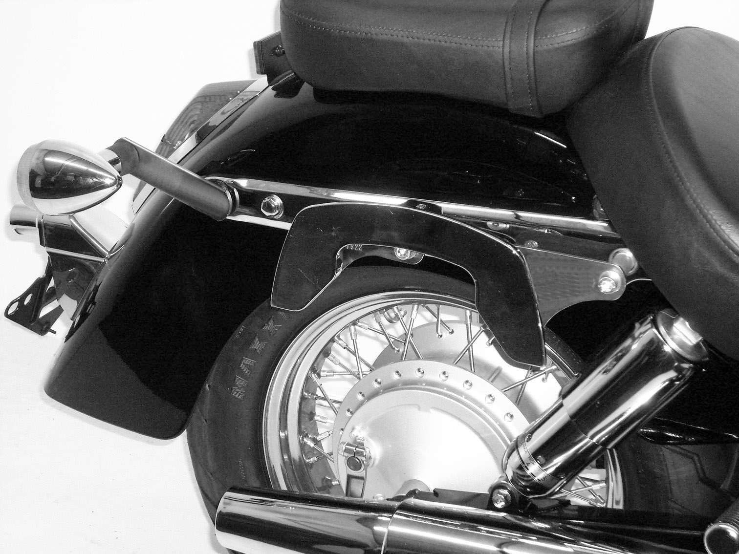Hepco & Becker C-Bow custom pannier rack set chrome for Honda VT750C Shadow from 2008 to 2009