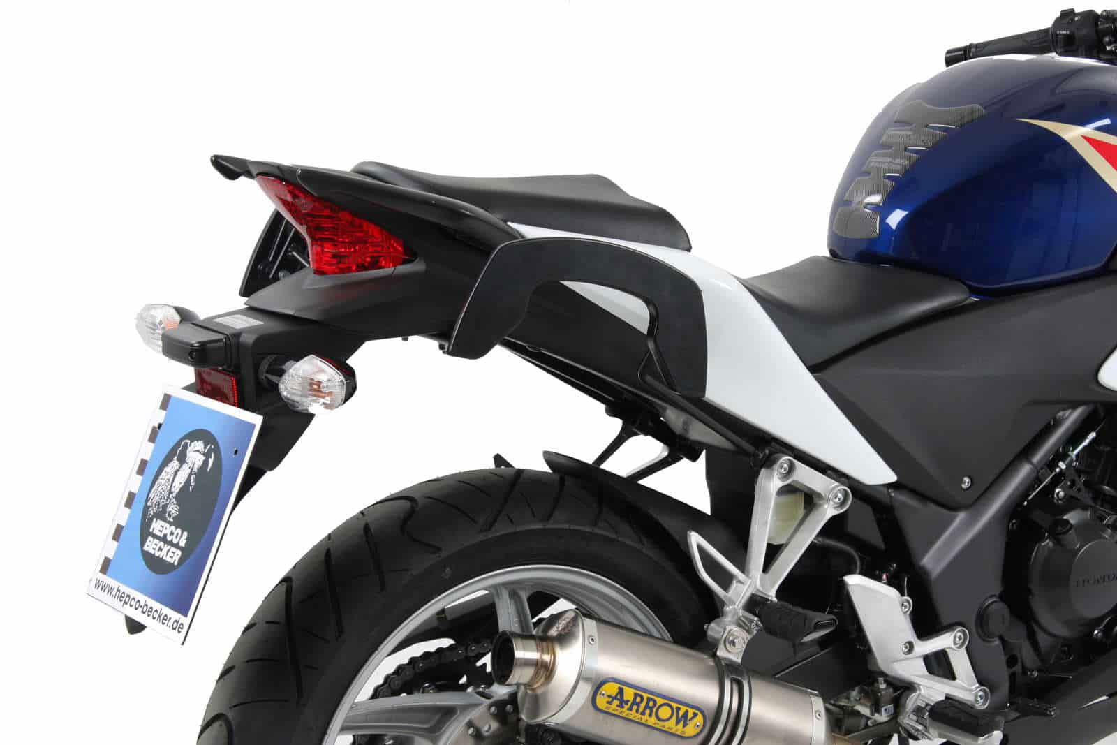 Hepco & Becker C-Bow pannier rack set black for Honda CBR250R from 2011 to 2016
