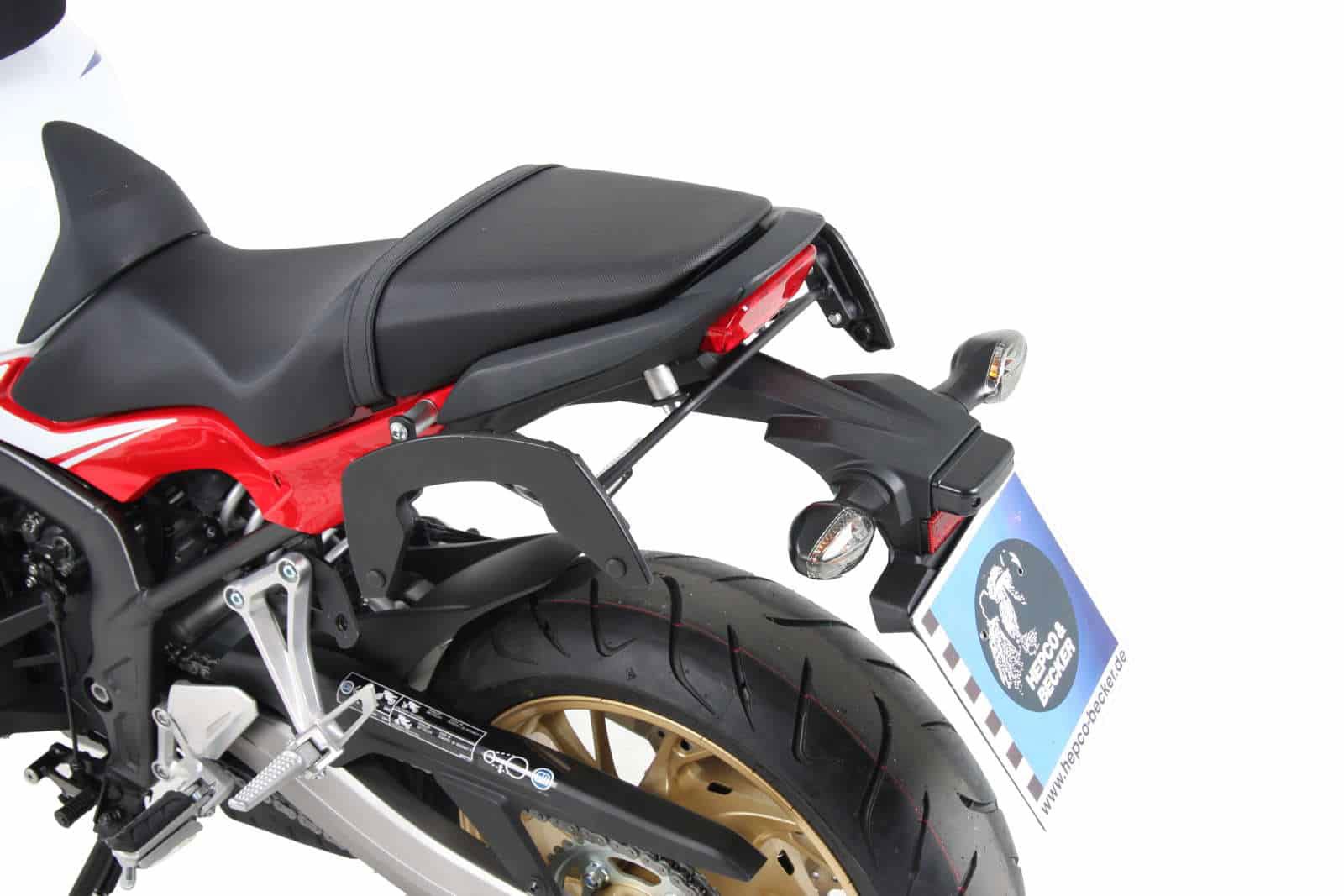Hepco & Becker C-Bow pannier rack set black for Honda CBR650F from 2014 to 2018