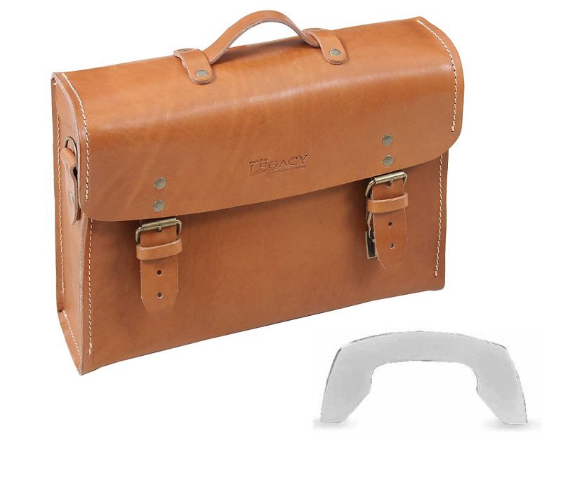 Hepco&Becker Legacy leather briefcase brown C-BOW
