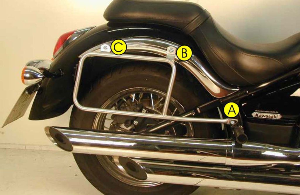 Hepco&Becker Top carrier chrome for Kawasaki VN1500SE from 1993