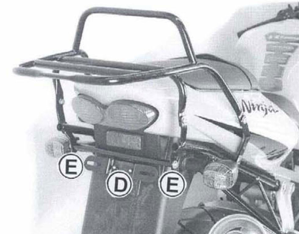 Hepco & Becker Top carrier black for Kawasaki ER5 from 2001 to 2005