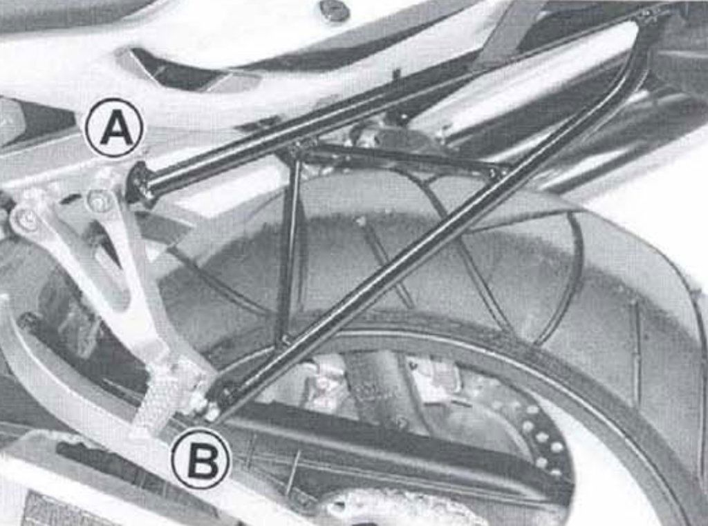 Hepco & Becker Top carrier black for Kawasaki ZX9R from 2002 to 2003-