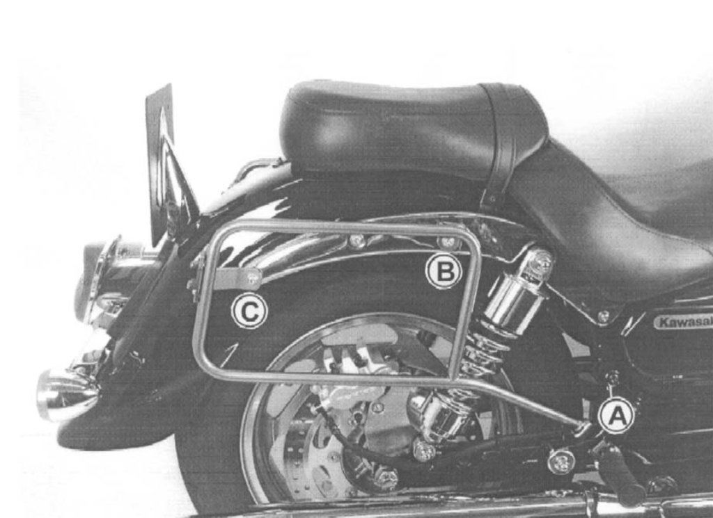 Hepco & Becker Top carrier black for Kawasaki ZZR1200 from 2002