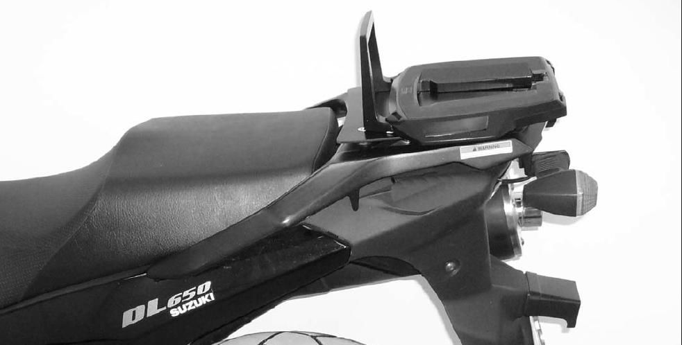 Hepco&Becker Top carrier Alurack black for Suzuki DL650/ ABS from 2004 to 2011