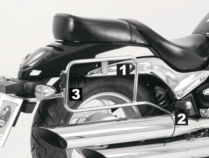 Hepco & Becker Chrome Luggage Rack Suzuki M800 from 2010