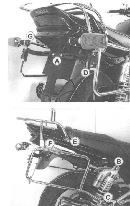 Hepco & Becker Top carrier black for Yamaha FZ750 1985 to 1994