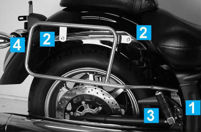 Hepco & Becker Top carrier black for Yamaha XJR1300 2007