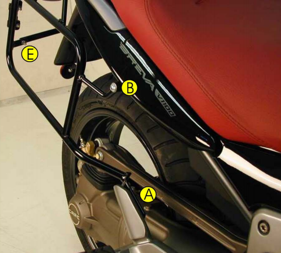 Hepco&Becker Top carrier chrome for Moto Guzzi NEVADA CLASSIC 750 ie from 2004