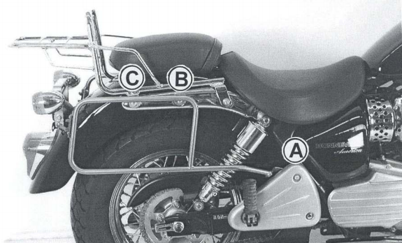 Hepco&Becker Top carrier chrome for Triumph Bonneville America from 2001 to 2010 / Speedmaster from 2003 to 2005