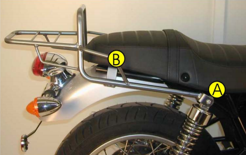 Hepco&Becker Top carrier chrome for Triumph Thruxton / Scrambler 900