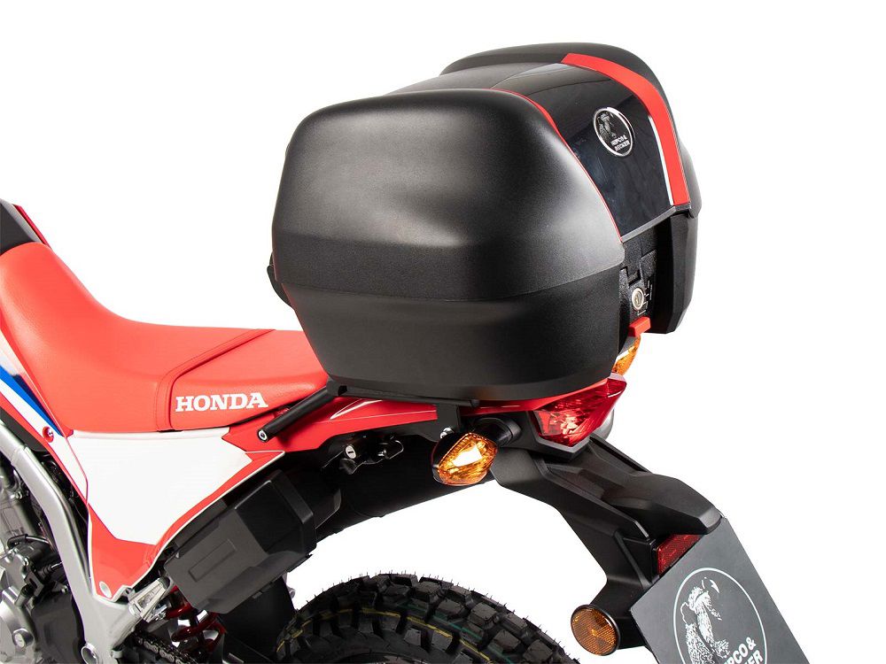 Hepco&Becker Top case set rack + TC30 top case black for Honda CRF300 Rally from 2021
