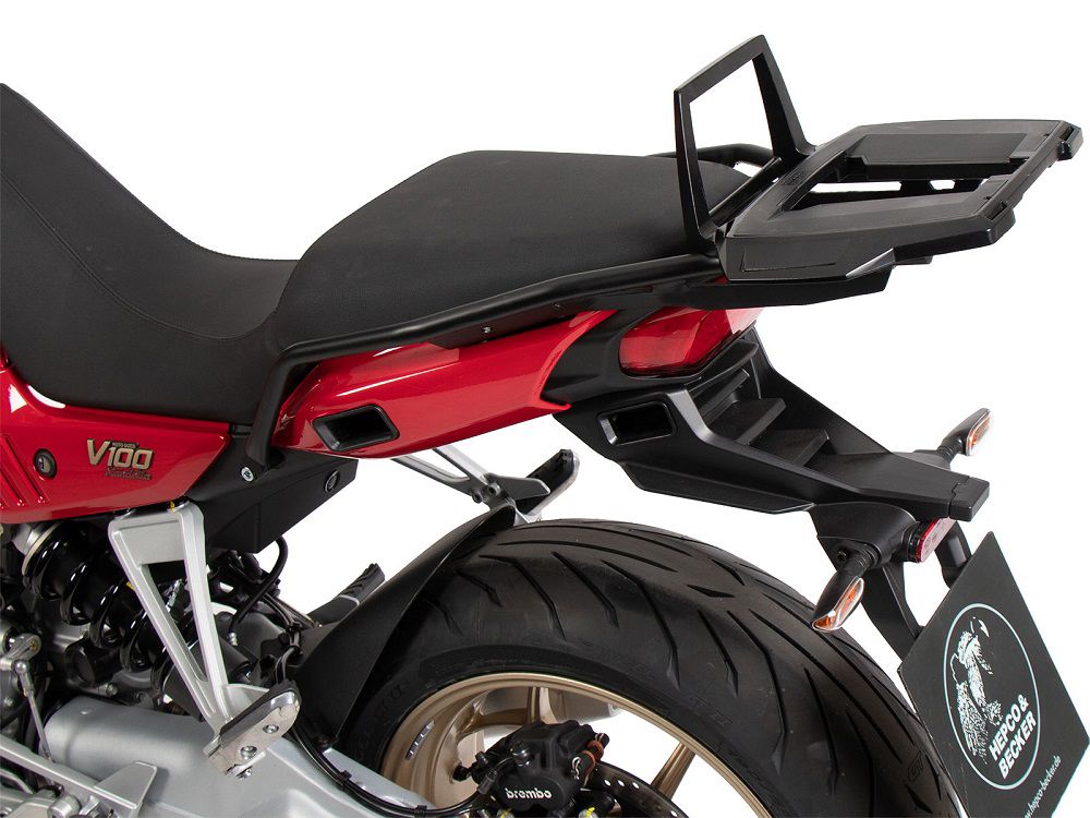 Hepco&Becker Top carrier Alurack black for Moto Guzzi V100 Mandello / S from 2022