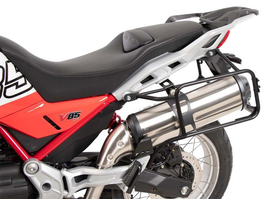 Hepco & Becker Fixed mounting pannier rack black Moto Guzzi V85TT / Strada / Travel from 2024