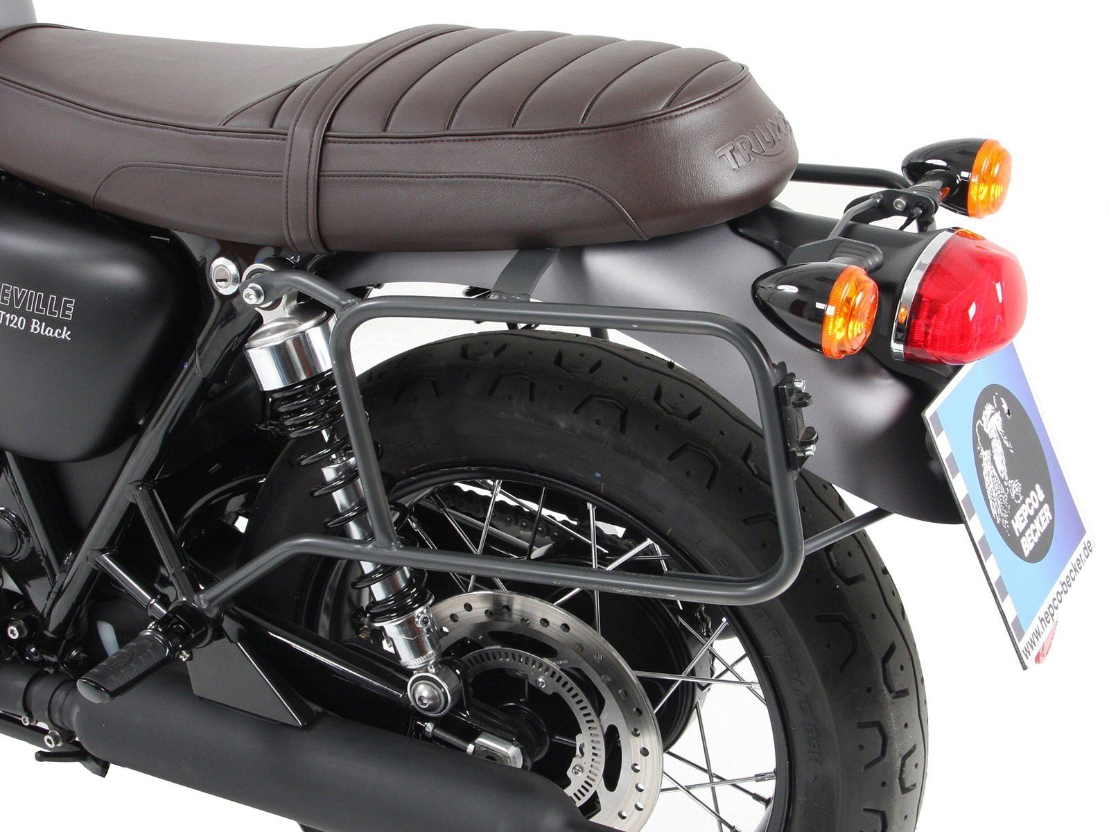 Hepco & Becker Chrome Luggage Rack Triumph Bonneville T100/ Black from 2017