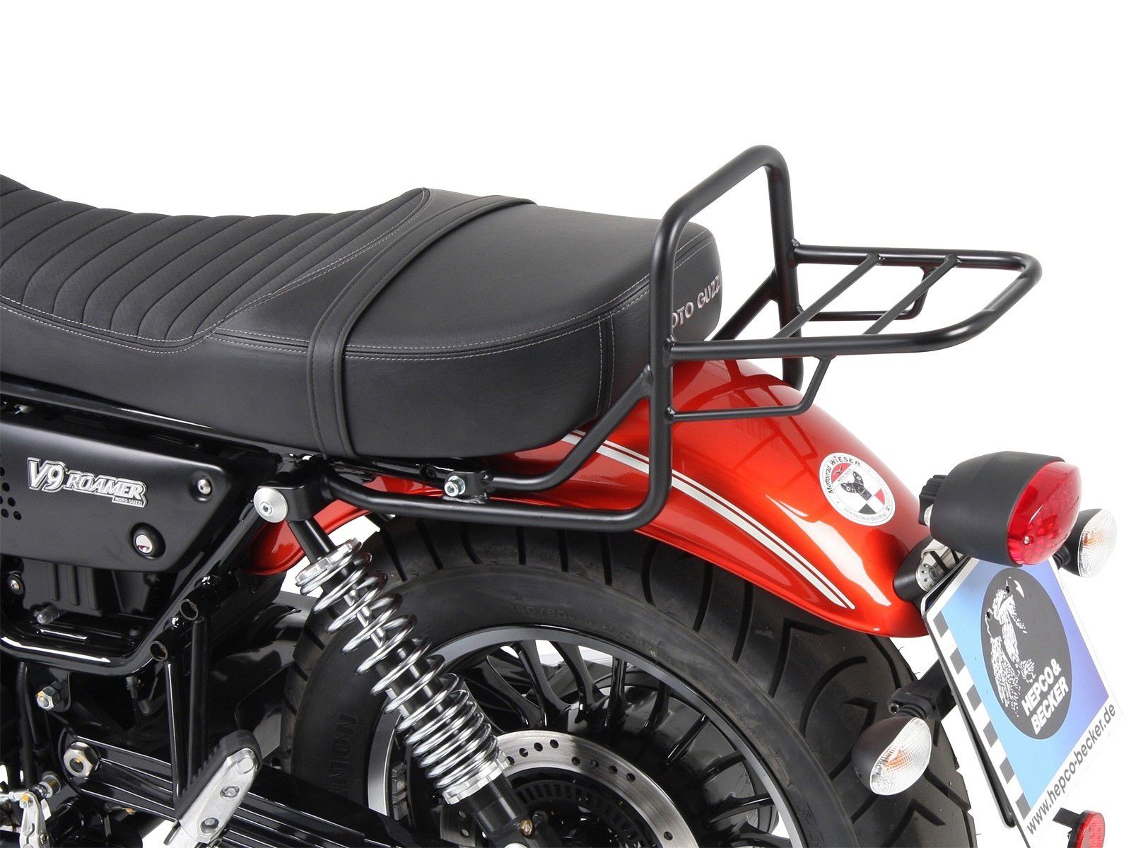 Hepco&Becker Top carrier black for Moto Guzzi V9 Roamer from 2017 (long saddle)