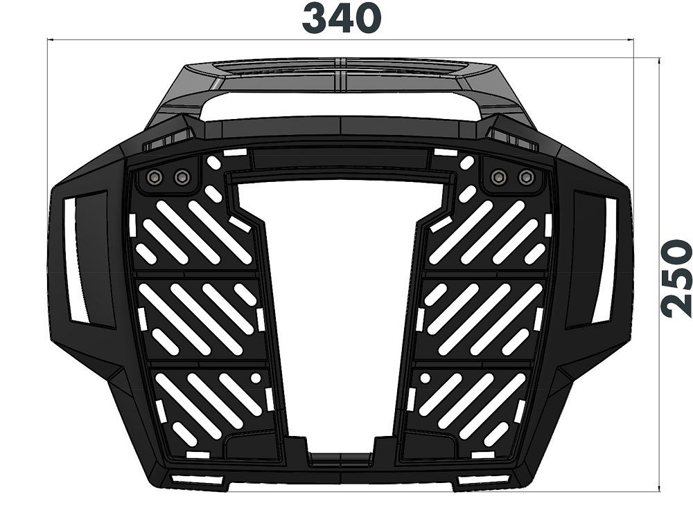Hepco&Becker Top carrier Alurack black for original rack for BMW F900R from 2020