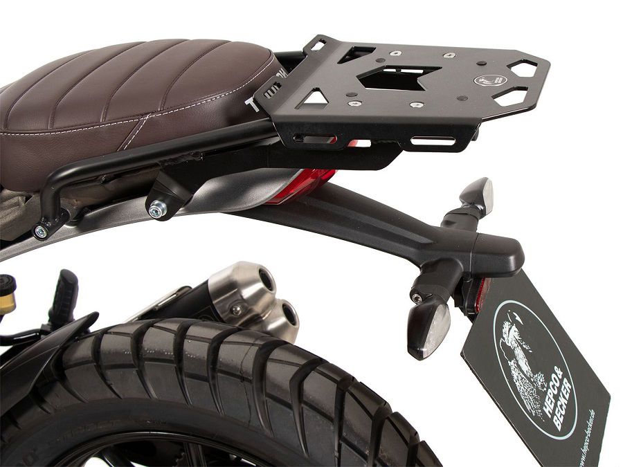 Hepco & Becker Top carrier mini rack black for Triumph Scrambler 400 X from 2024