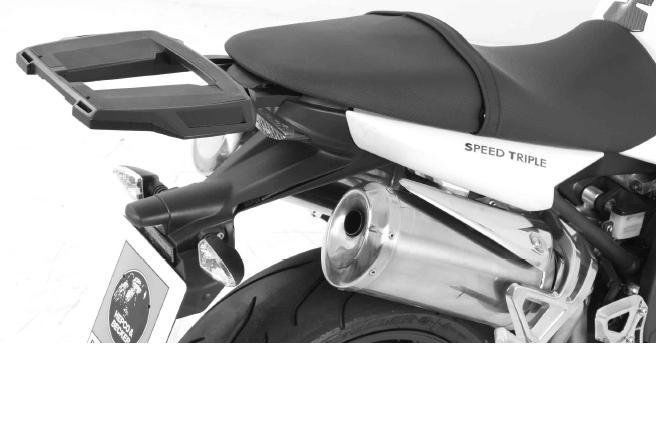 Hepco&Becker Top carrier Easyrack black for Triumph Speed Triple 1050 from 2007 to 2010-