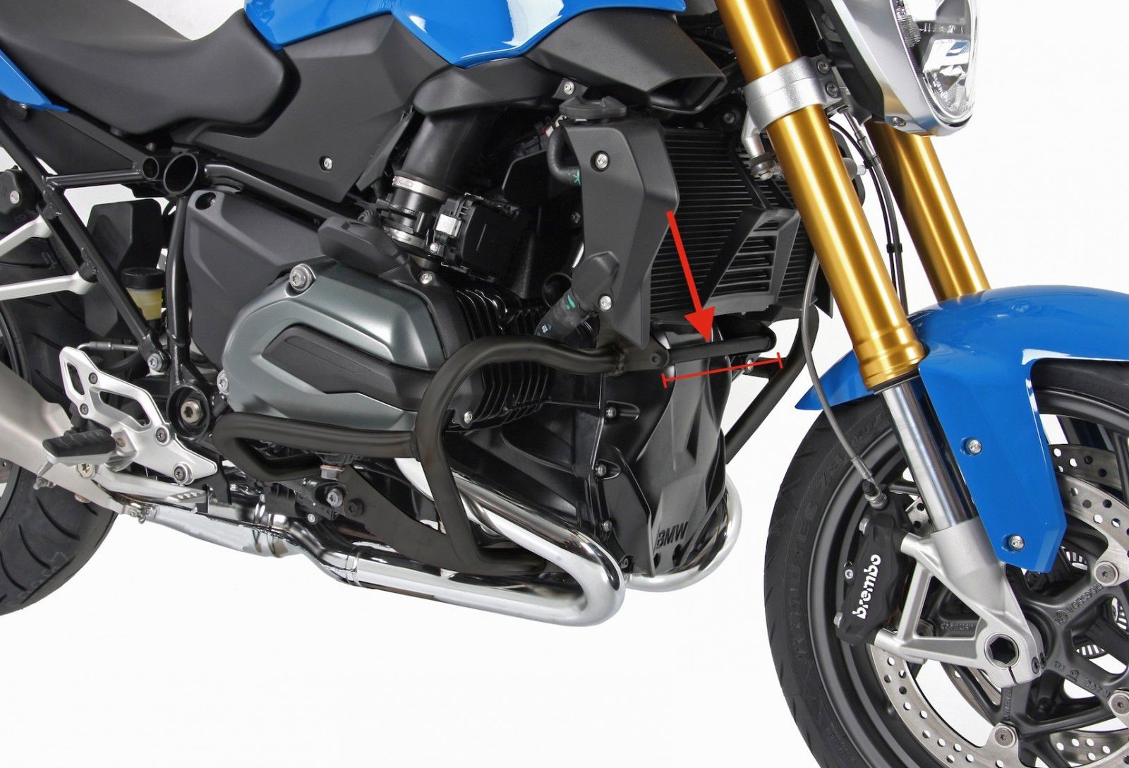 Hepco&Becker Crash bar connecting bracket anthracite for BMW R1200GS LC from 2013