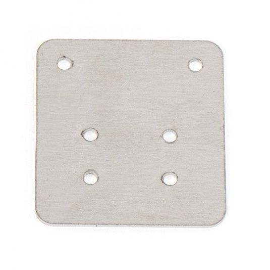 Hepco&Becker Lock plate silver for outside of Gobi side case