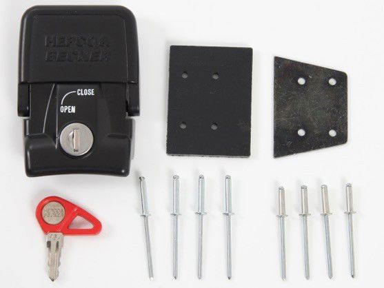 Hepco&Becker Suitcase on rack lock black INCLUDING cylinder/key