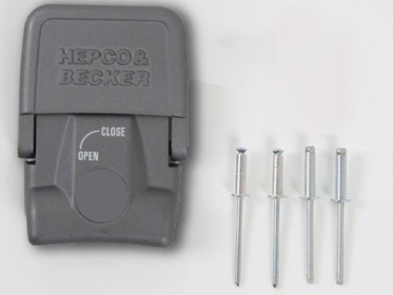 Hepco&Becker Case on rack lock grey Gobi side case WITHOUT cylinder/key