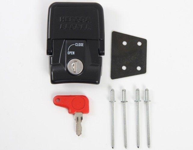 Hepco&Becker Case on rack lock Xplorer / Alu Box black INCLUDING cylinder/key number 901