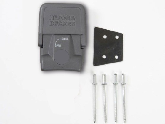 Hepco&Becker Case on rack lock Xplorer/ Alu Box grey WITHOUT cylinder/key