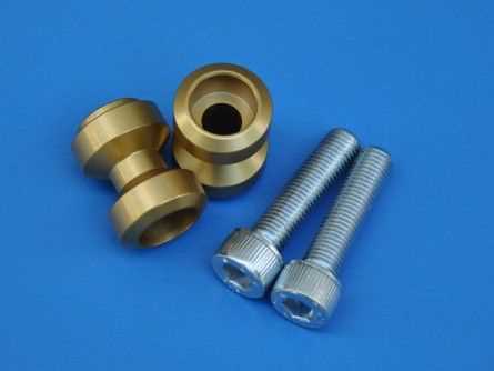 MP Bobbins alu gold M10 x 1.5mm pair