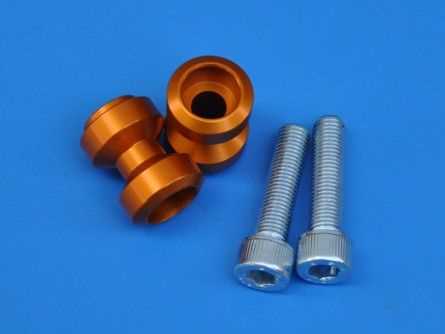 MP Bobbins alu orange M10 x 1.5mm pair