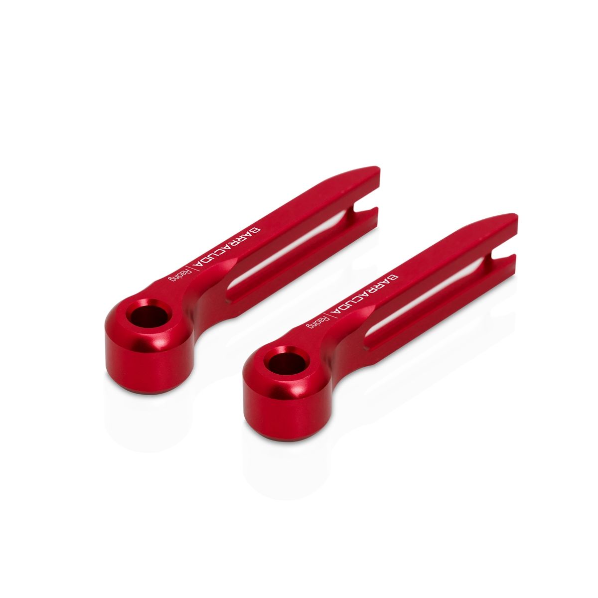 Barracuda Lever End Pieces Aluminum Red