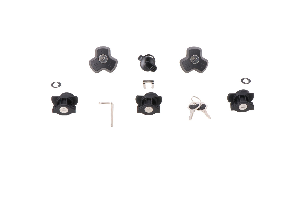 SW-Motech Lock Set + Anti Theft For Pro Side Case Racks DUSC Top Case / Side Cases 3 Cylinders / 2 Keys