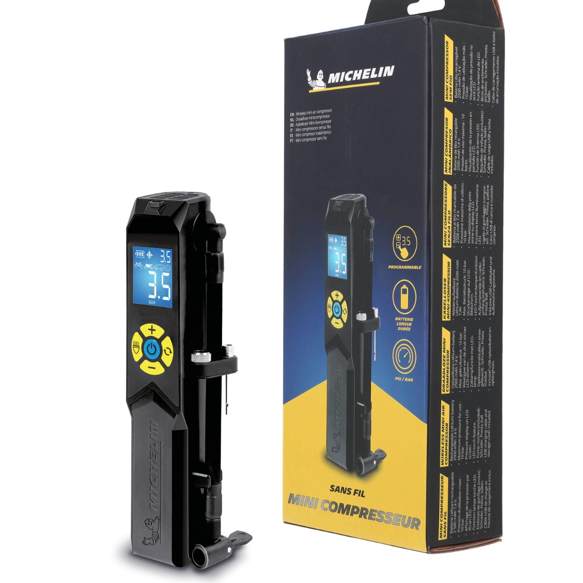 Michelin Wireless Mini Compressor / Tire Inflator For Bicycle / Motorcycle / Car