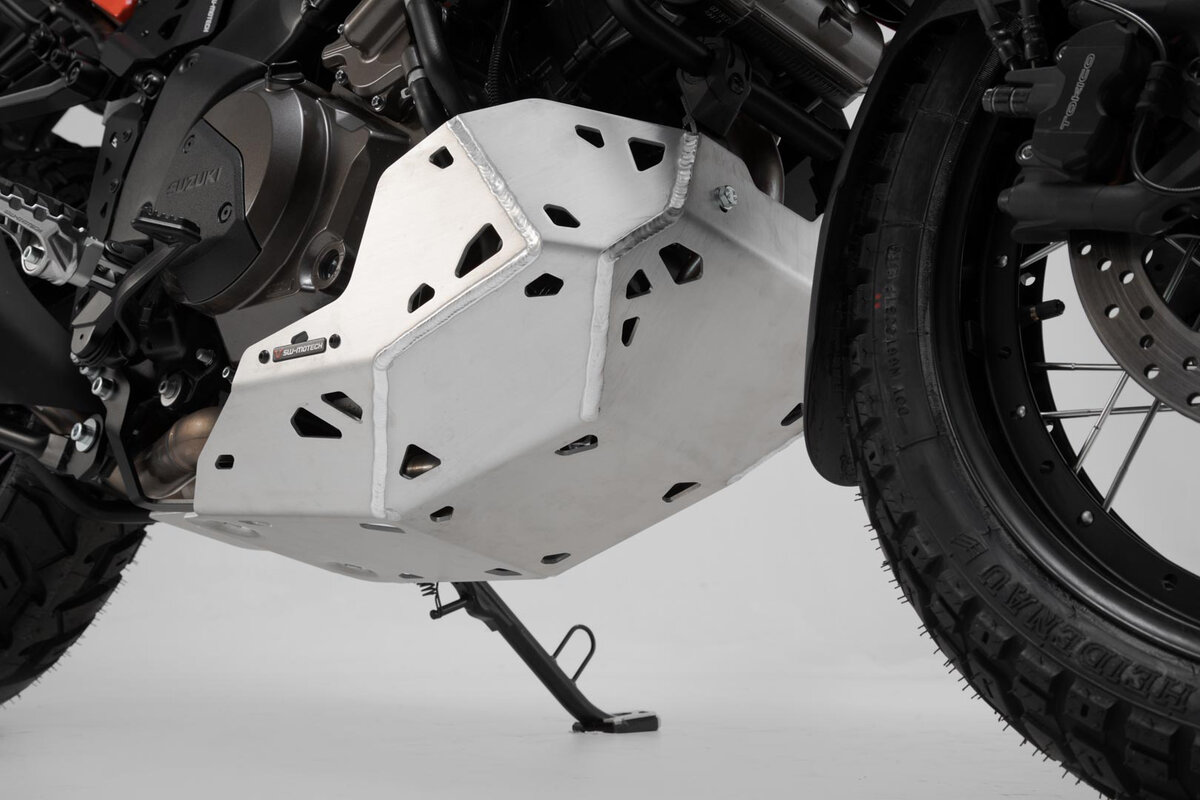 SW-Motech Crankcase Protector Silver Suzuki V-Strom 1050 Without Crash Bar From 2019