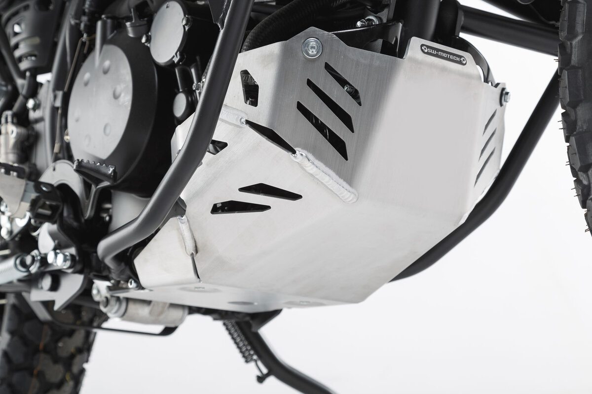 SW-Motech Crankcase Protector Silver Kawasaki KLR 650 From 2008