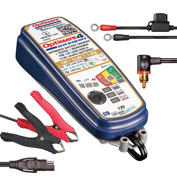 Optimate 4 Quad Program Premium Gold Battery Charger TM630-PR