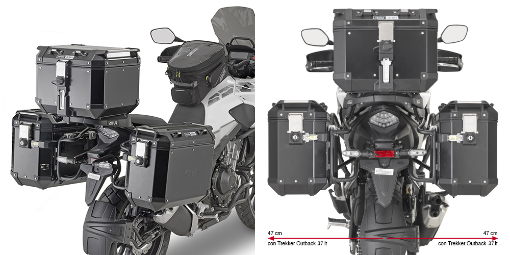 Givi PLO1171CAM Side Pannier Rack Trekker Outback Honda CB 500 X From 2019
