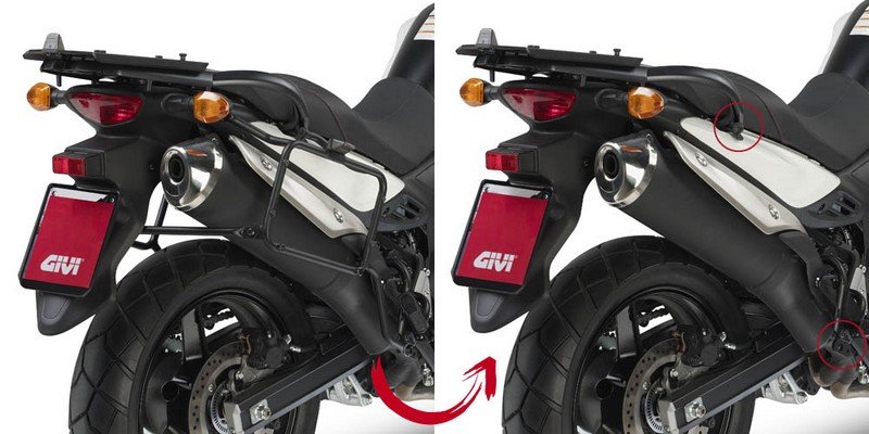 Side case rack Suzuki DL650 V-STROM from GIVI for Monokey case