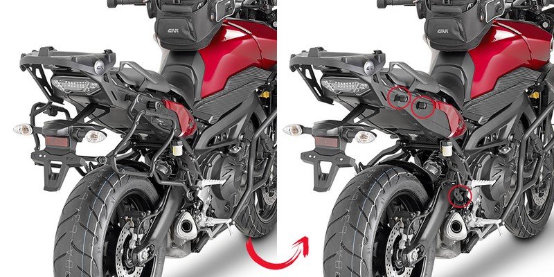 Givi PLXR2122 Side Case Rack For Givi V35 / V37 Side Cases Yamaha MT-09 Tracer 2015-2017