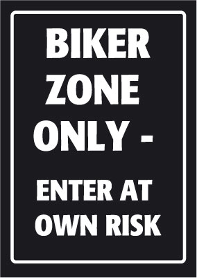 Parking sign Biker Zone